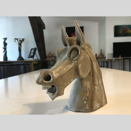 Tête de cheval en ceramique 2 (Annick RESTLE)