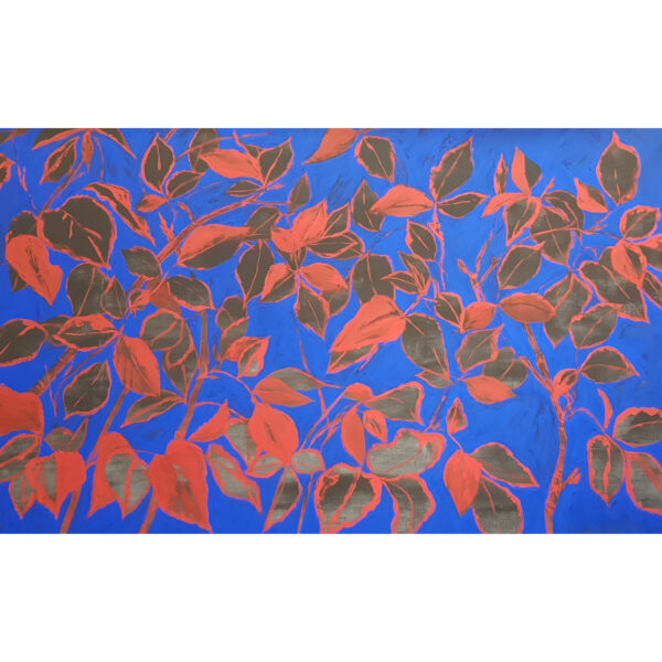 Feuillage rose et fond bleu (J.Zacherl)