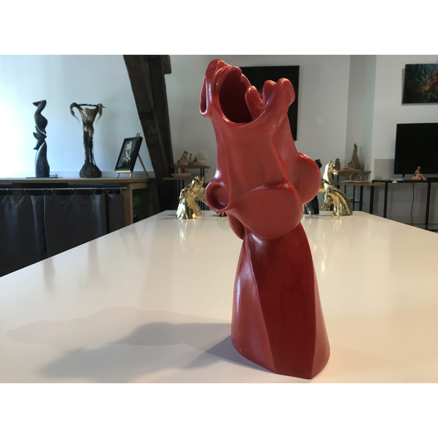 Tête de cheval résine rouge (A.Restlé) – Image 4